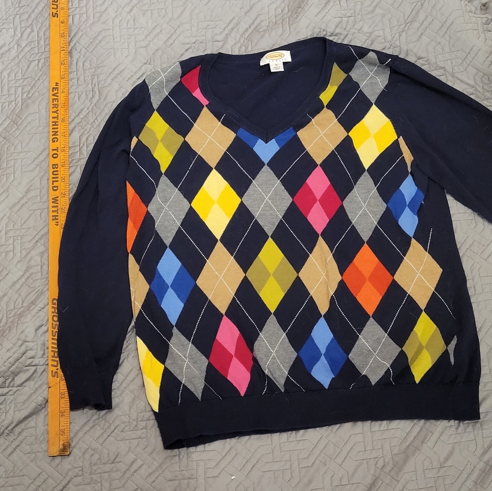 Talbots womens classic argyle sweater